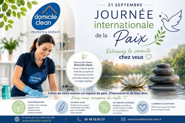 🕊️ Cultivons la sérénité chez vous avec Domicile Clean ! 🌿