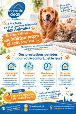 Célébrons nos fidèles compagnons avec Domicile Clean !